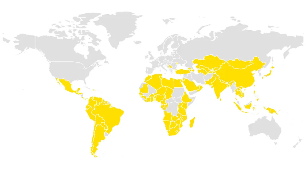 Países onde o Exness está disponível