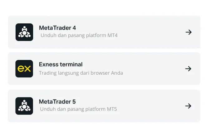 Opsi untuk Berdagang dengan Exness di PC