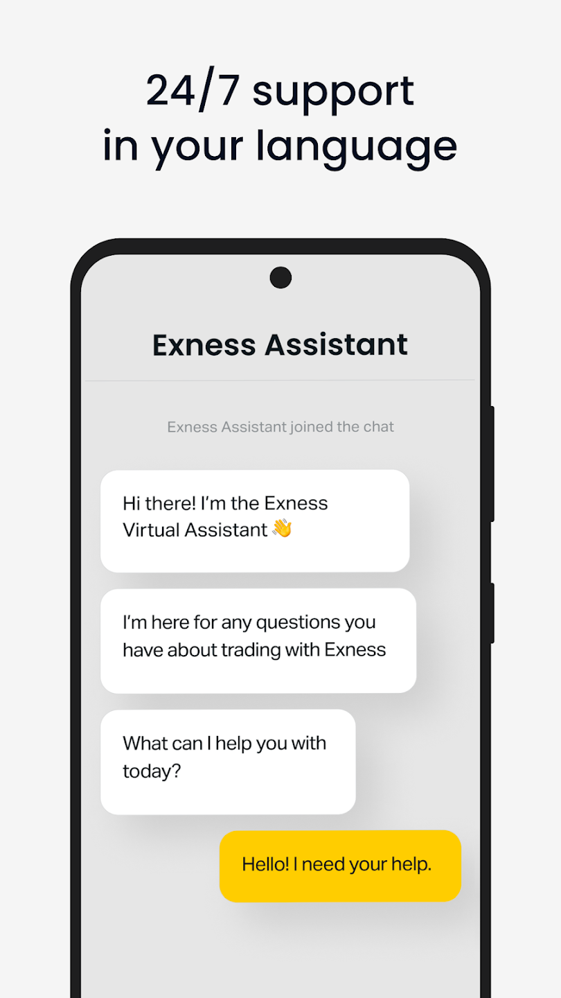 Application Exness sur Android