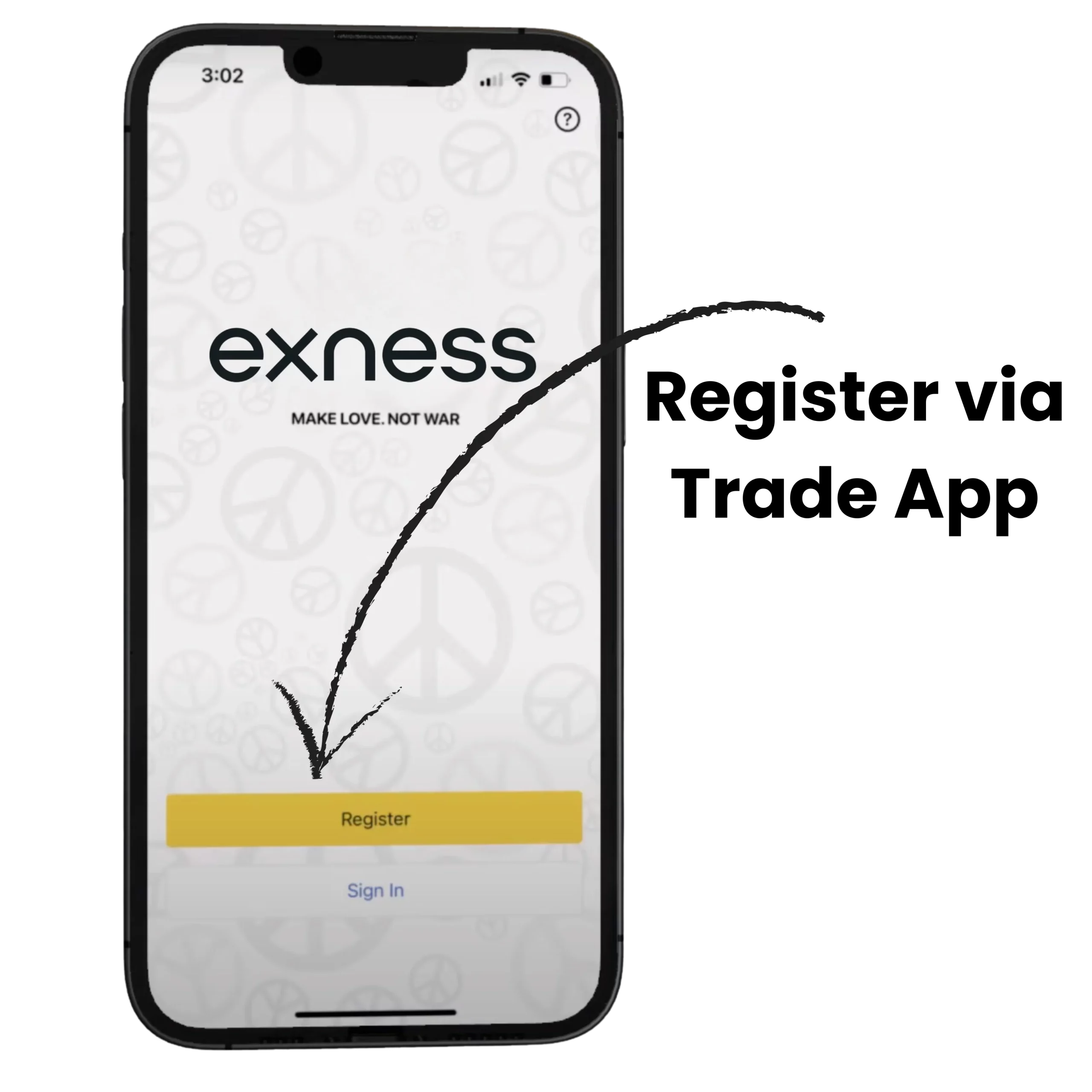 Exness Registration through Exness Mobile App.