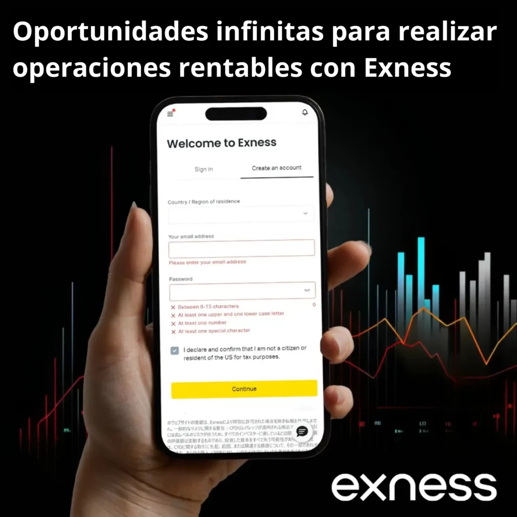 Iniciar sesión en la aplicación de Exness