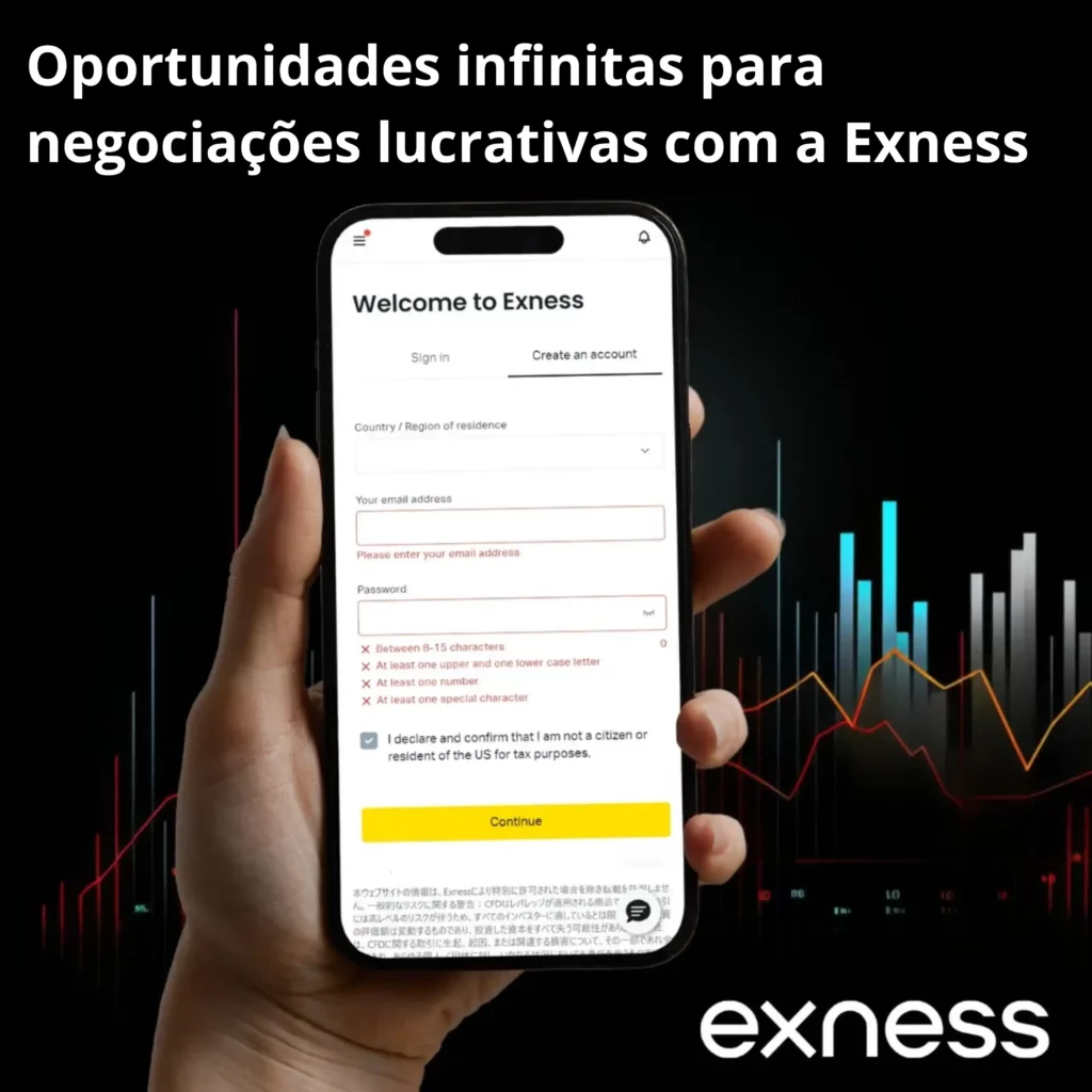 Entrar na aplicação Exness