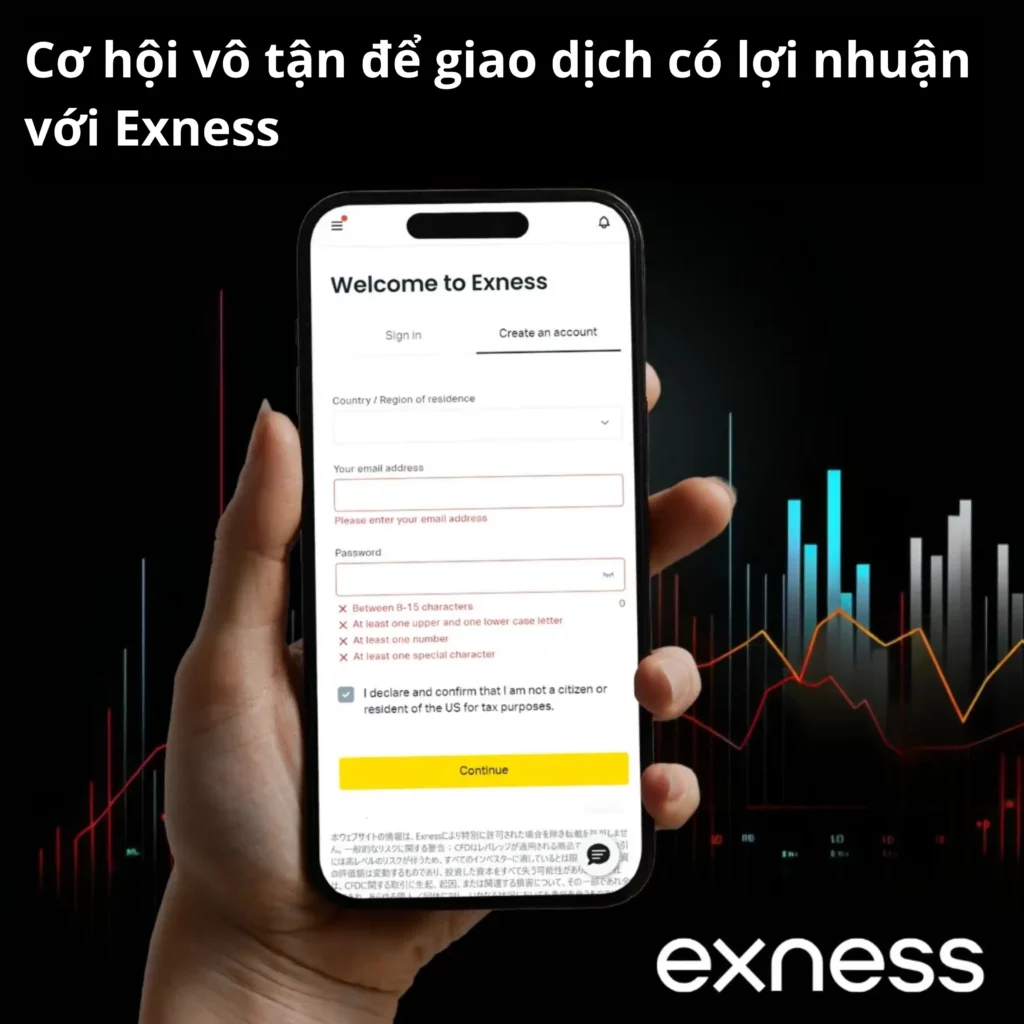 Đăng nhập ứng dụng Exness