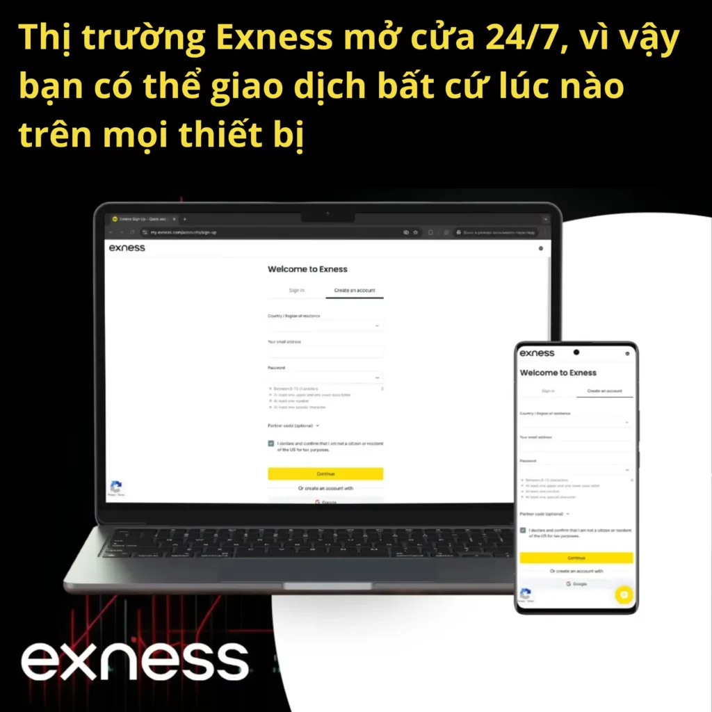 Đăng nhập vào nền tảng giao dịch Exness