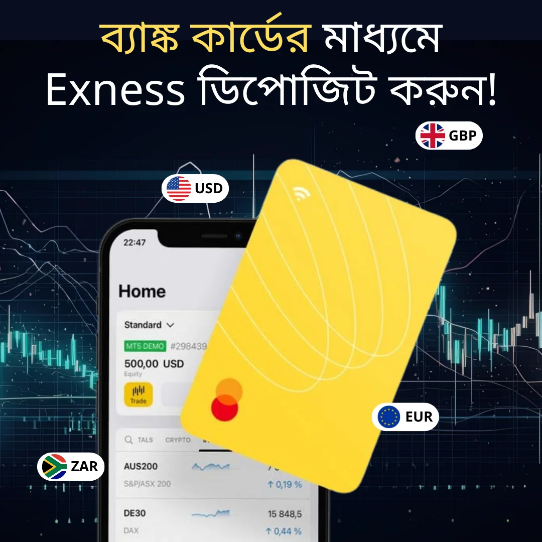 Exness ভিসা/মাস্টারকার্ড জমার পদ্ধতি