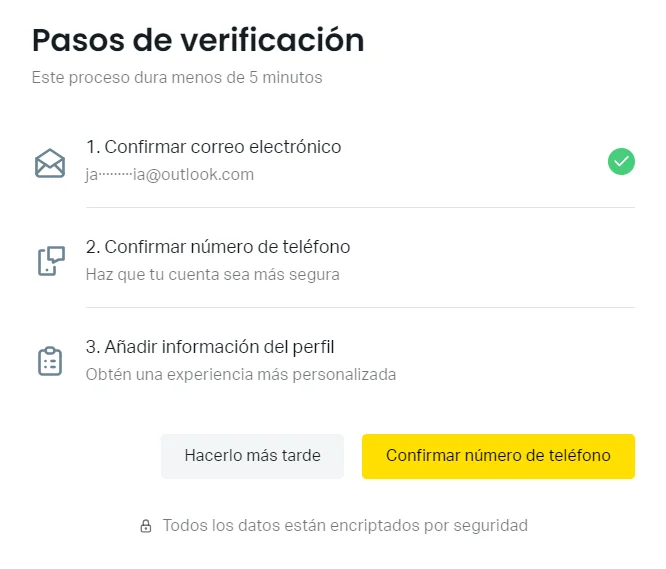 Proceso de verificación de cuenta Exness