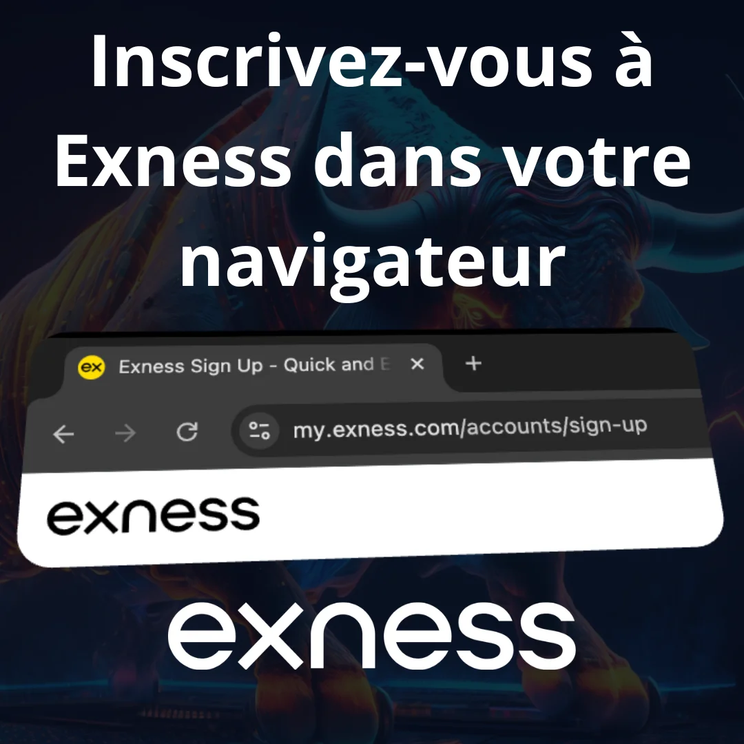 Inscription via le site Web d'Exness