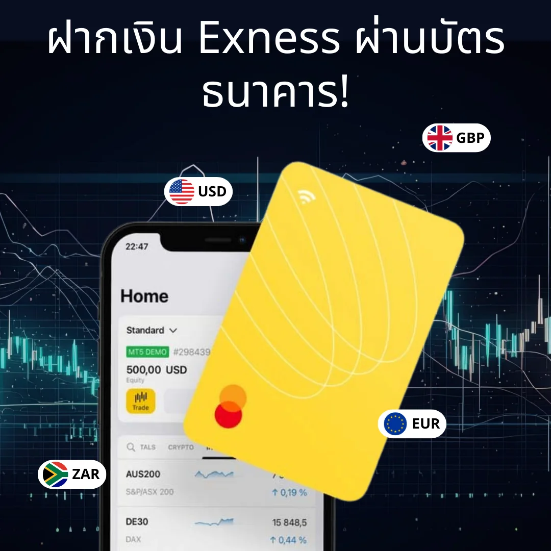 วิธีการฝากเงิน Visa/Mastercard ของ Exness